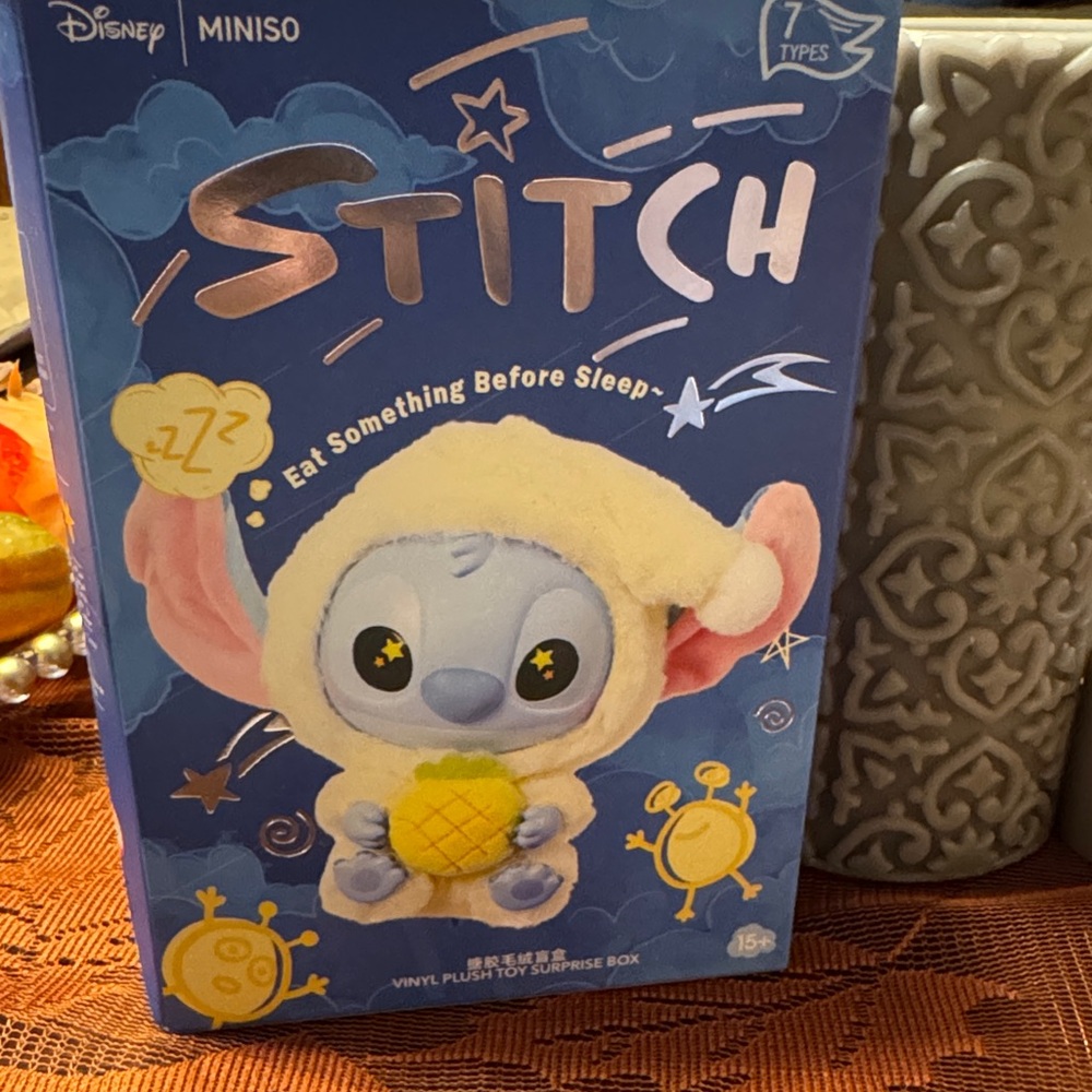 New Pop Now Disney Miniso Stitch Eat Something Before Sleep vinyl Figurine